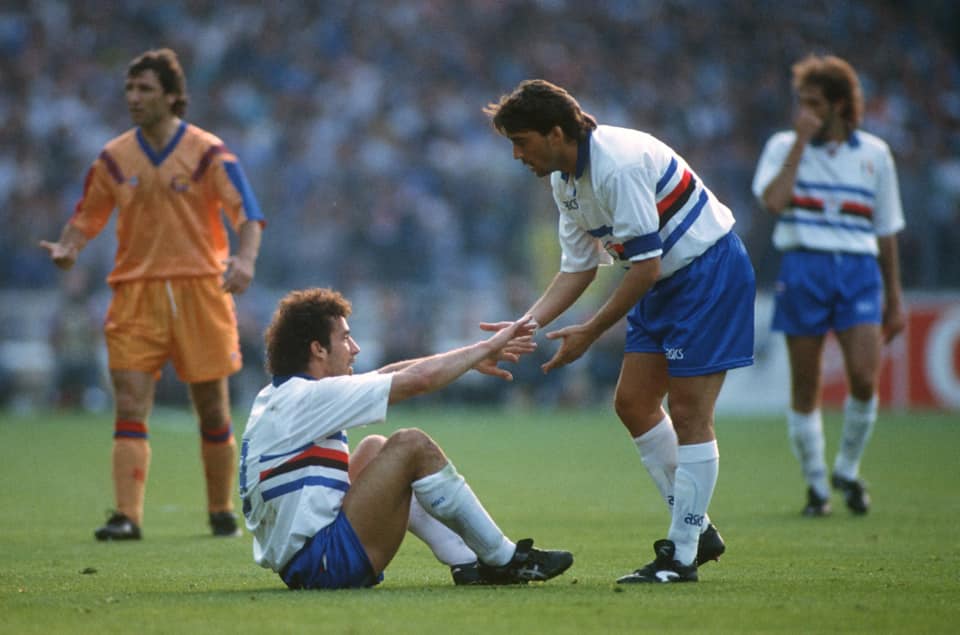 Roberto Mancini và Gianluca Vialli từng thua trong trận Chung kết Cup C1 châu Âu (Champions League hiện tại) ngay trên sân Wembley