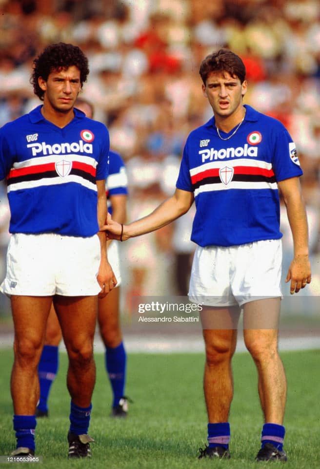 Roberto Mancini và Gianluca Vialli thời trai trẻ
