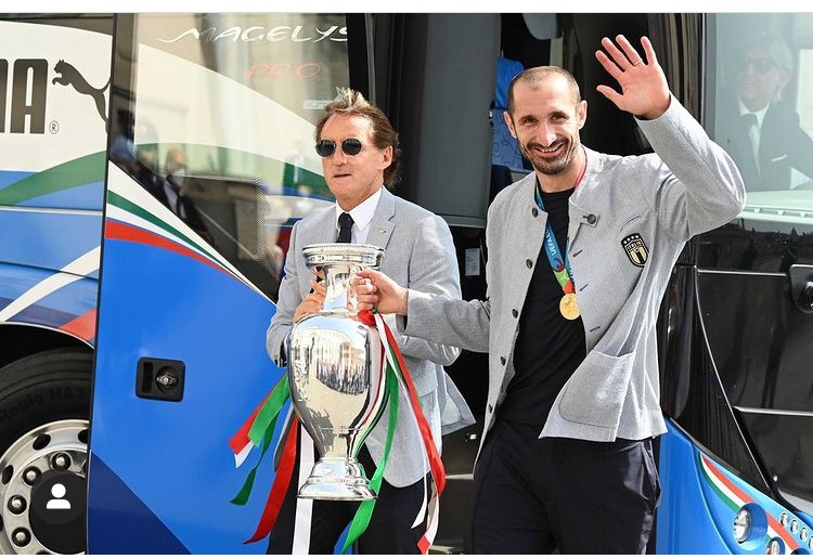 Chiếc Cup vô địch EURO 2020 đã về Roma