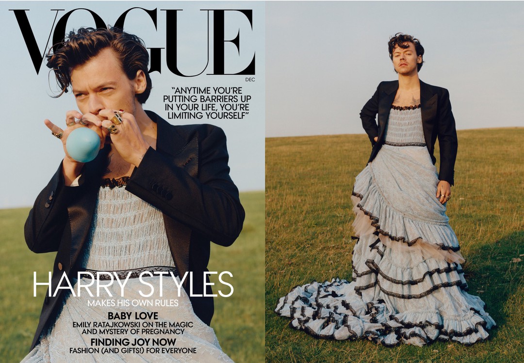 Harry Styles diện váy trên trang bìa Vogue
