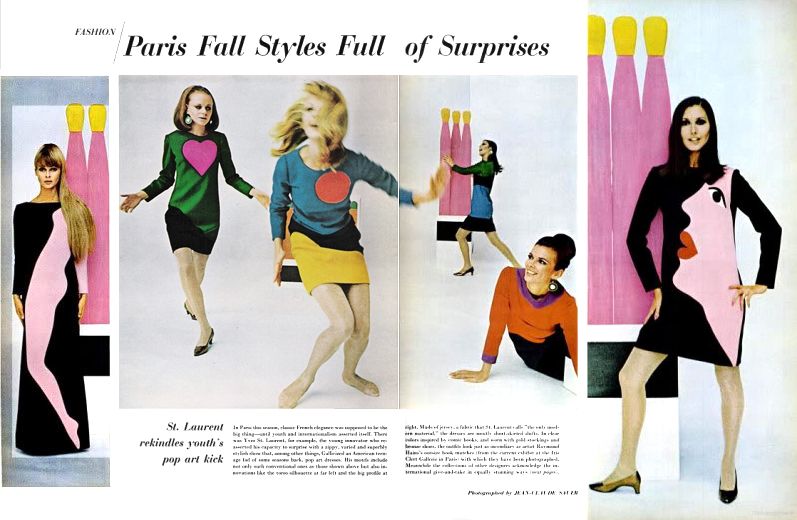 Năm 1966, Yves Saint Laurent đã cho ra mắt những thiết kế lấy cảm hứng từ Pop Art