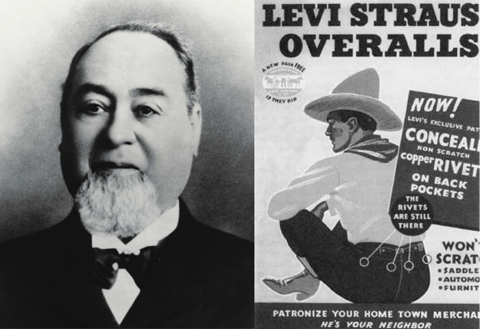 Levi Strauss và hình ảnh quảng cáo quần jeans của ông